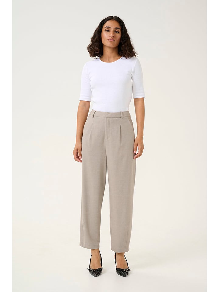 Kaffe Spodnie w kolorze beżowym rozmiar: 46