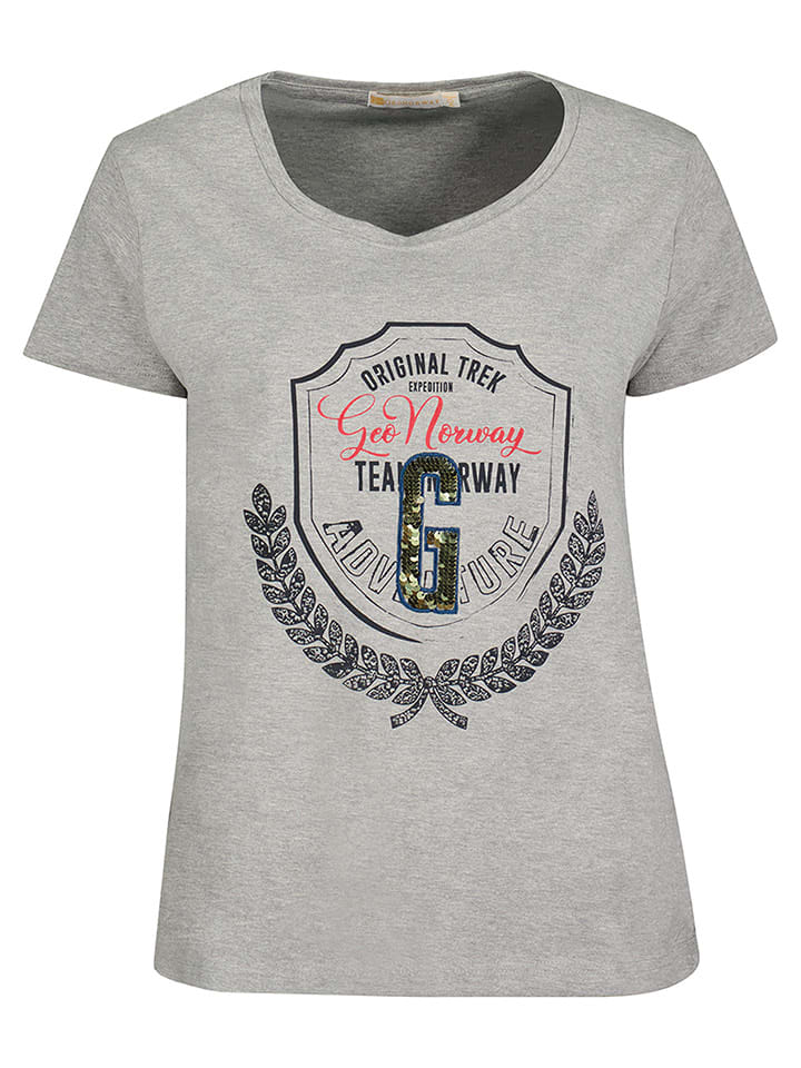 Geographical Norway Koszulka "Jirondelle" w kolorze szarym rozmiar: XXL