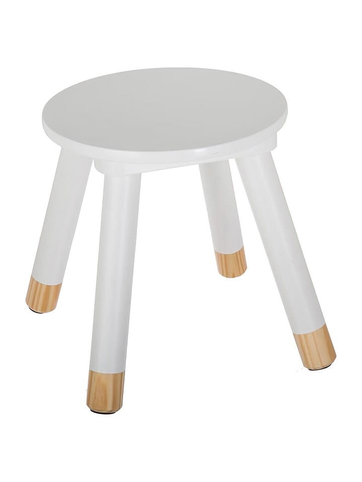 WellHome for Kids Hocker w kolorze białym - wys. 27 x Ø 24 cm rozmiar: onesize