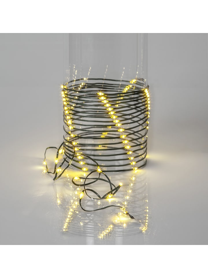 STAR Trading Solarny łańcuch LED "Dew Drop Micro" w kolorze czarnym - dł. 7,4 m rozmiar: onesize