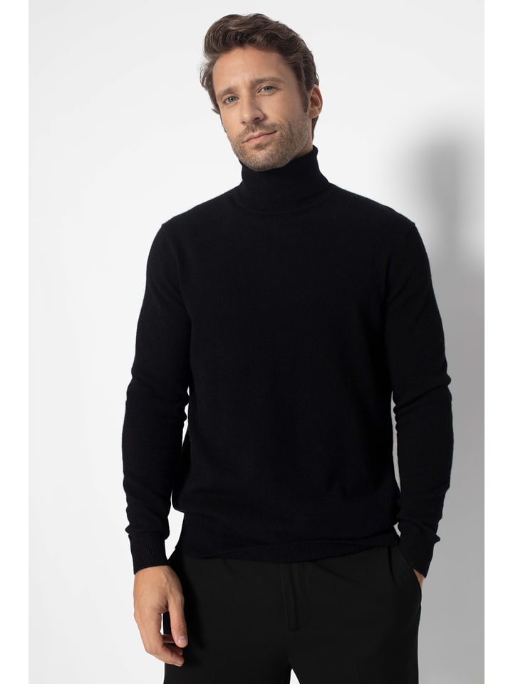Perfect Cashmere Kaszmirowy golf "Trevor" w kolorze czarnym rozmiar: L