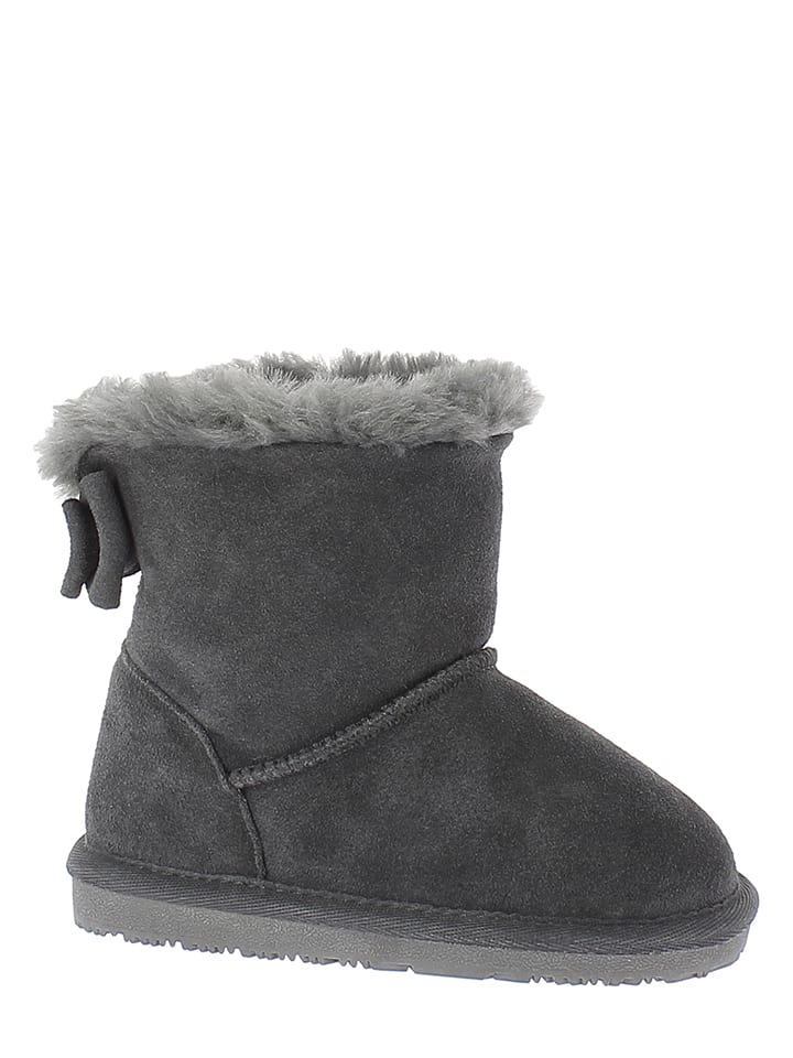 NICEBAY Skórzane botki zimowe "Elwha" w kolorze szarym rozmiar: 27
