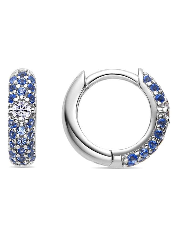 Luxenter Srebrne kolczyki-kreole z cyrkoniami rozmiar: onesize