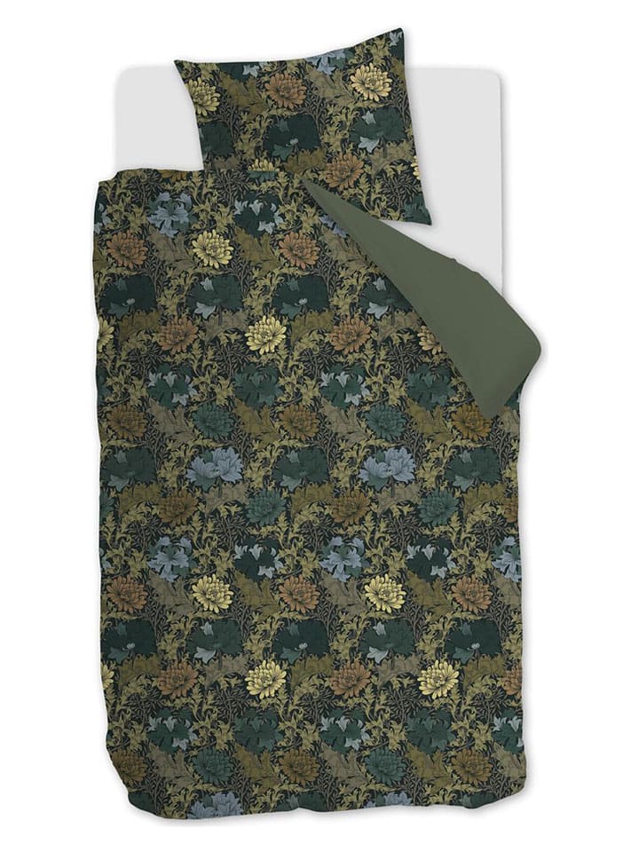 At Home Komplet pościeli satynowej "Eclectic" w kolorze niebiesko-zielonym rozmiar: 240x200/220 cm