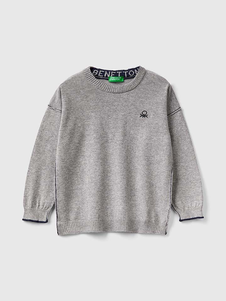Benetton Sweter w kolorze jasnoszarym rozmiar: 82
