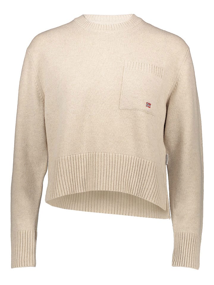Napapijri Sweter w kolorze beżowym rozmiar: XL