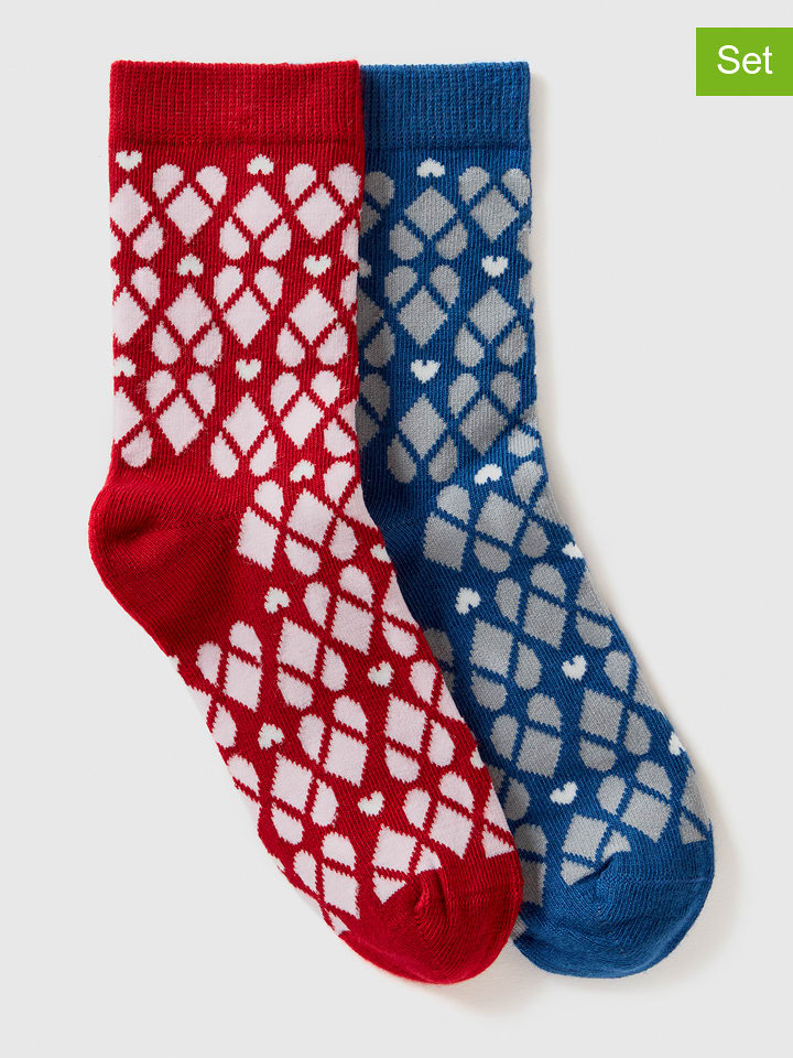 Benetton Skarpety (2 pary) ze wzorem rozmiar: 20-24