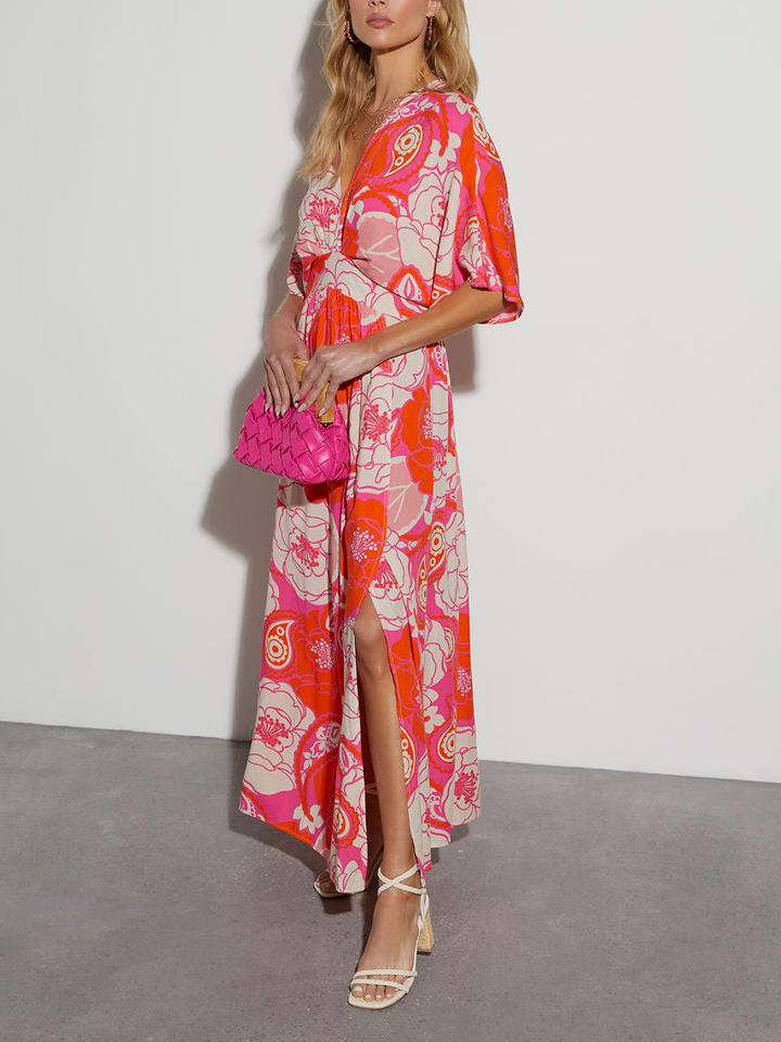 Milan Kiss Sukienka w kolorze pomarańczowo-kremowym rozmiar: XL