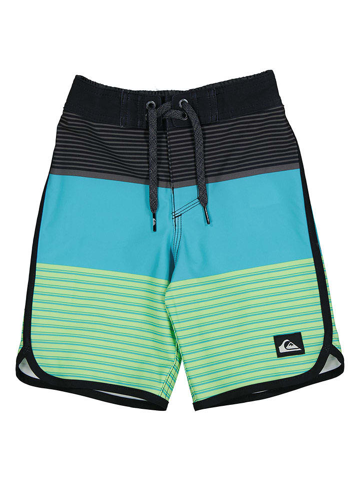 Quiksilver Szorty kąpielowe w kolorze czarno-niebiesko-zielonym rozmiar: 98