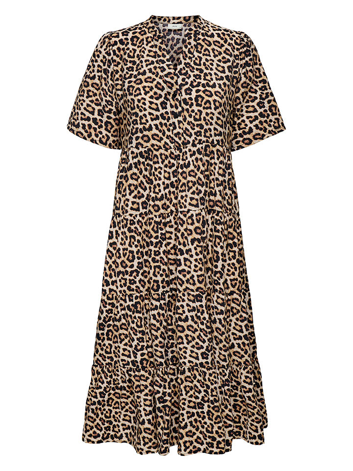 JDY Sukienka w kolorze jasnobrązowo-czarnym rozmiar: S