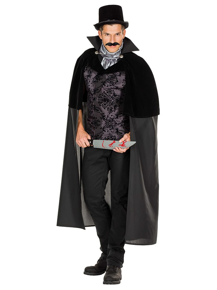 Party x People 2-częściowy kostium "Jack the Ripper" w kolorze czarnym rozmiar: onesize