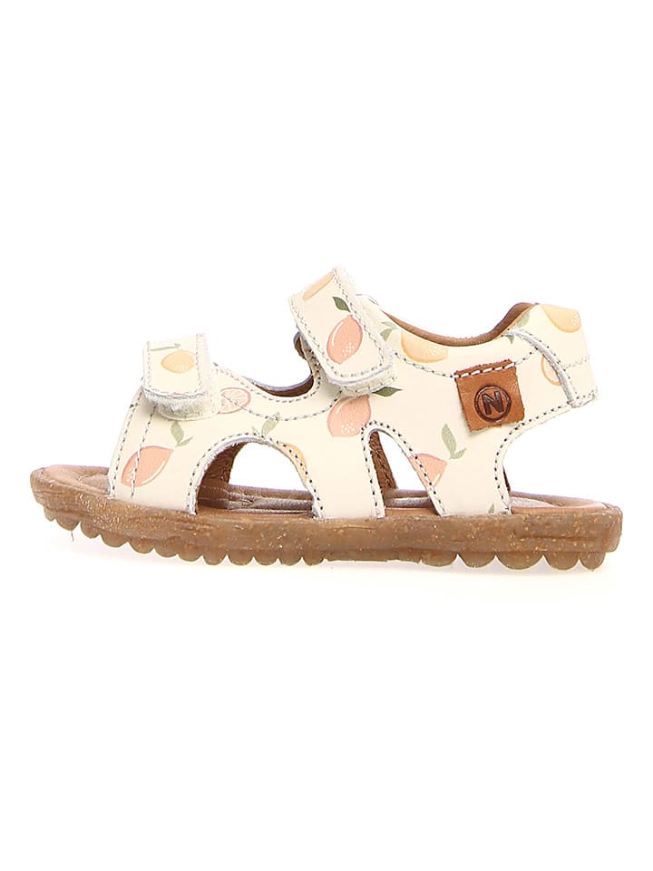 Naturino Skórzane sandały "Sky" w kolorze beżowym rozmiar: 32