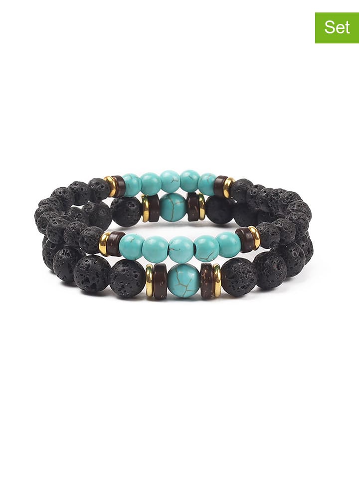 Uomo Bransoletki (2 szt.) z kamieniami szlachetnymi rozmiar: onesize