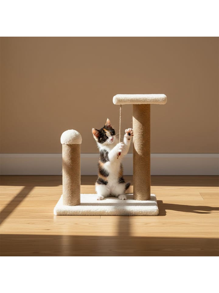 Paws&Whiskers Drapak "Else" w kolorze kremowym dla kota - 35 x 44 x 28 cm rozmiar: onesize