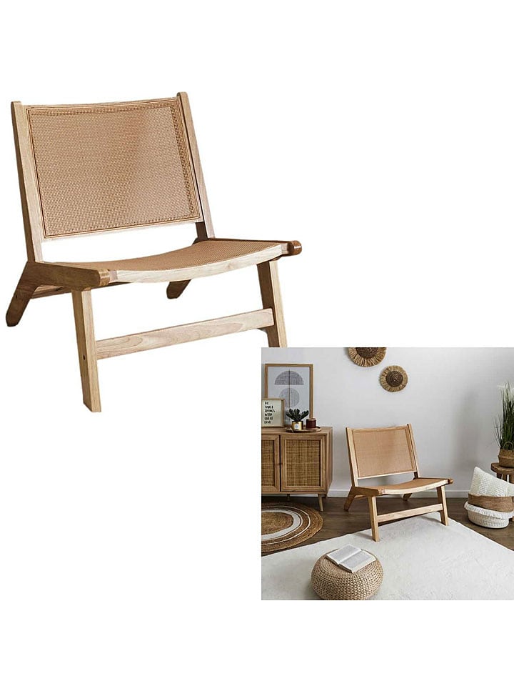 Ethnical Life Fotel "Bali" w kolorze jasnobrązowym - 64 x 75 x 71 cm rozmiar: onesize