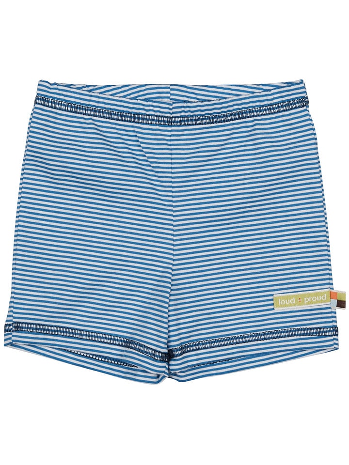 loud + proud Szorty w kolorze niebiesko-białym rozmiar: 74/80