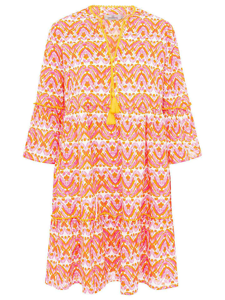 Zwillingsherz Sukienka "Joyful" w kolorze pomarańczowym rozmiar: L/XL