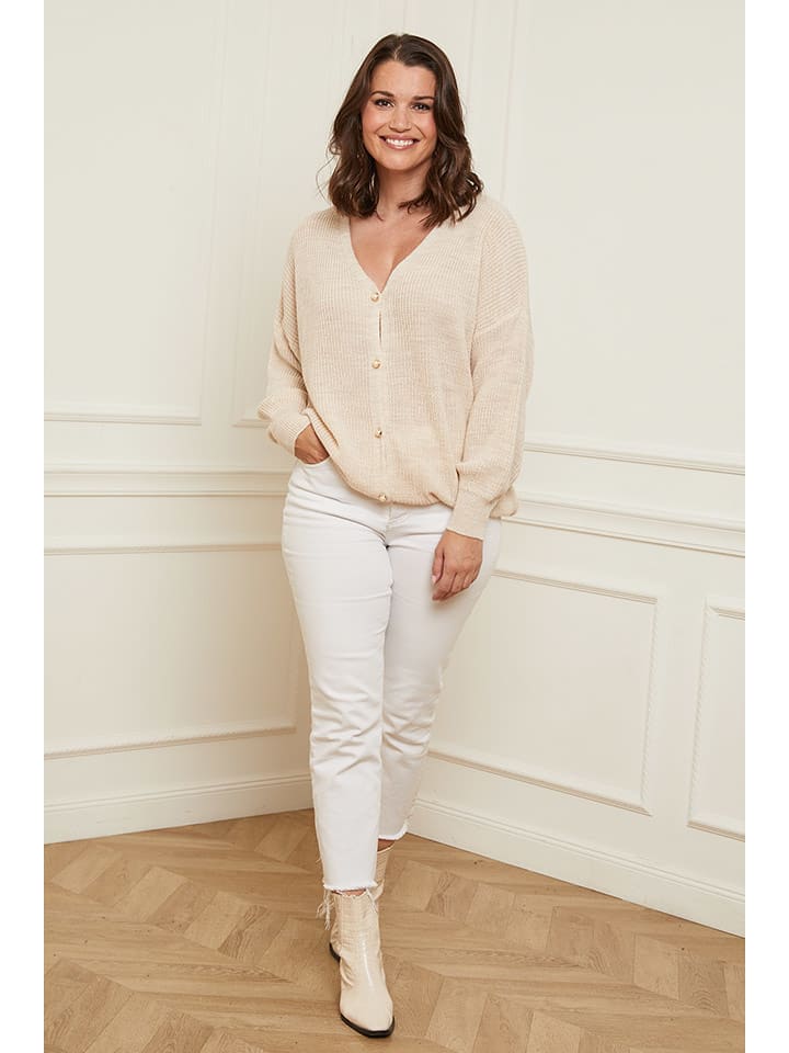 Curvy Lady Kardigan w kolorze beżowym rozmiar: 44/46