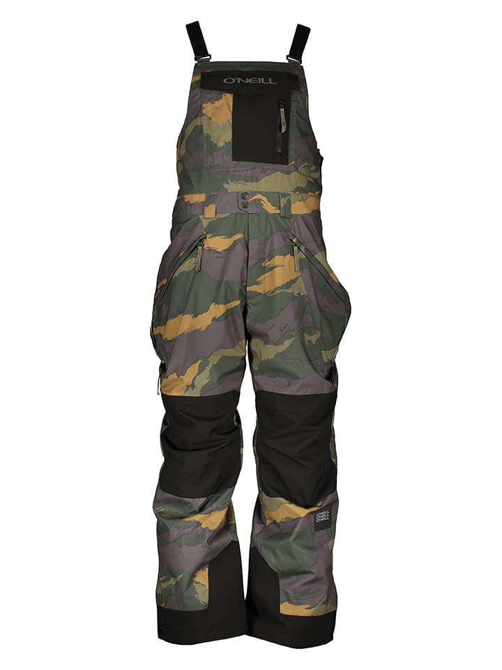 O'Neill Spodnie narciarskie w kolorze oliwkowo-szaro-jasnobrązowym rozmiar: S