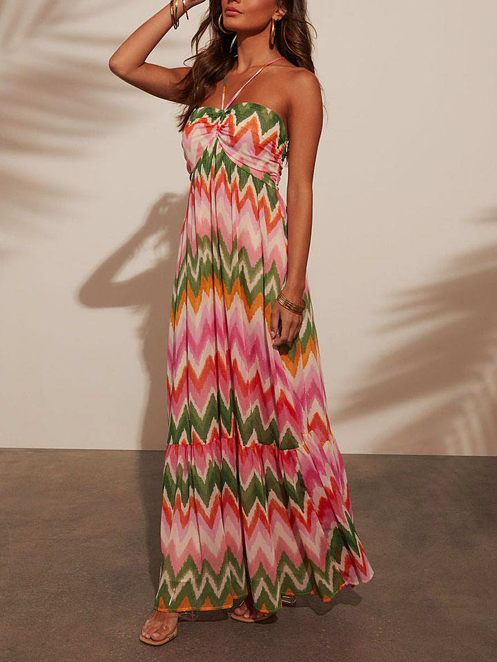 LA Angels Sukienka w kolorze zielono-pomarańczowo-jasnoróżowym rozmiar: L