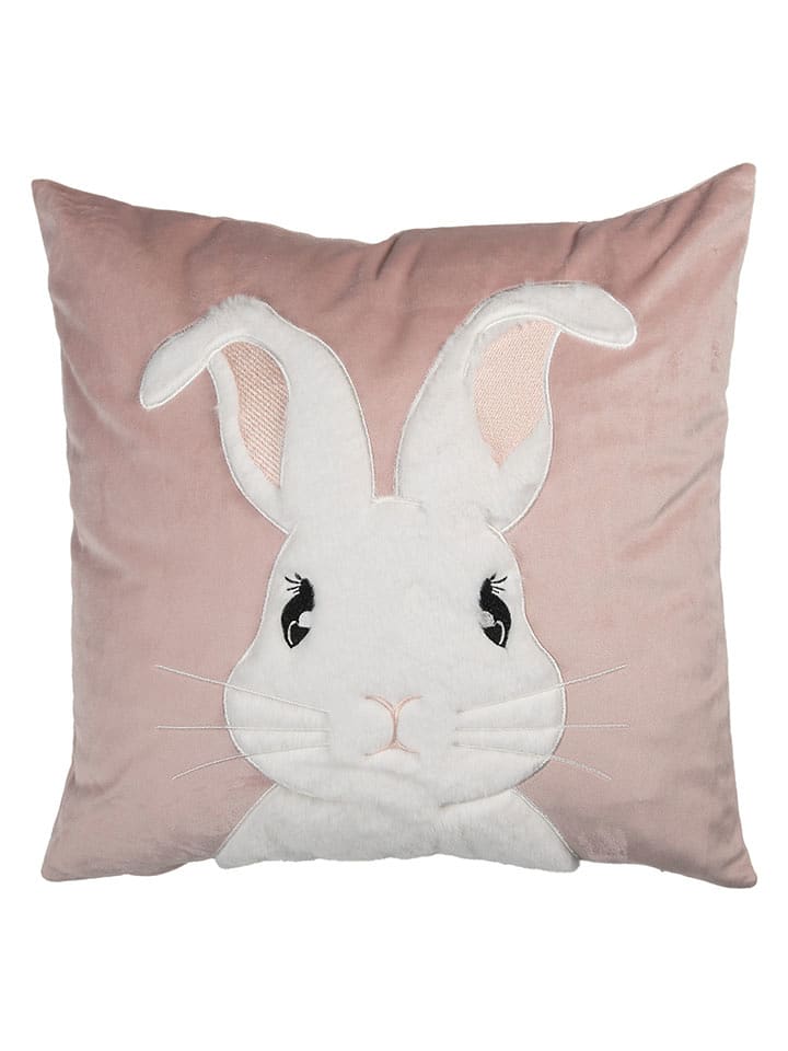 Clayre & Eef Poszewka w kolorze jasnoróżowo-białym na poduszkę - 45 x 45 cm rozmiar: onesize