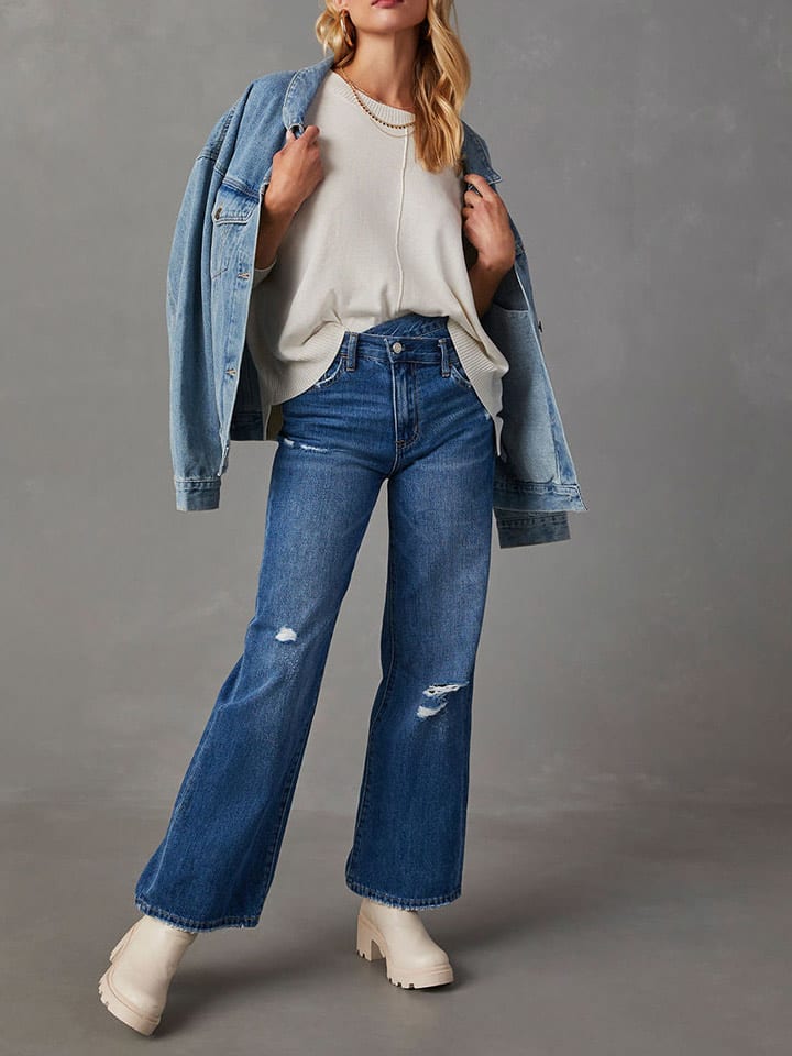 LA Angels Sweter w kolorze kremowym rozmiar: XL