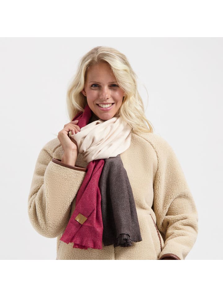 TRAVELIN' Szal w kolorze czerwono-brązowo-beżowym - 200 x 60 cm rozmiar: onesize