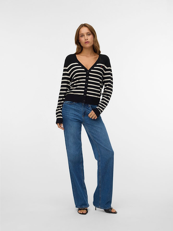 ONLY Kardigan w kolorze czarno-kremowym rozmiar: L