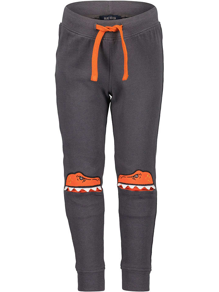 Blue Seven Spodnie dresowe w kolorze szaro-pomarańczowym rozmiar: 98