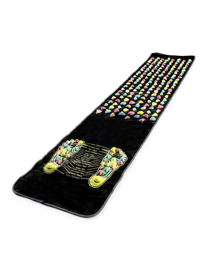 Maximex Mata refleksologiczna w kolorze czarnym ze wzorem do masażu - 175 x 35 cm rozmiar: onesize