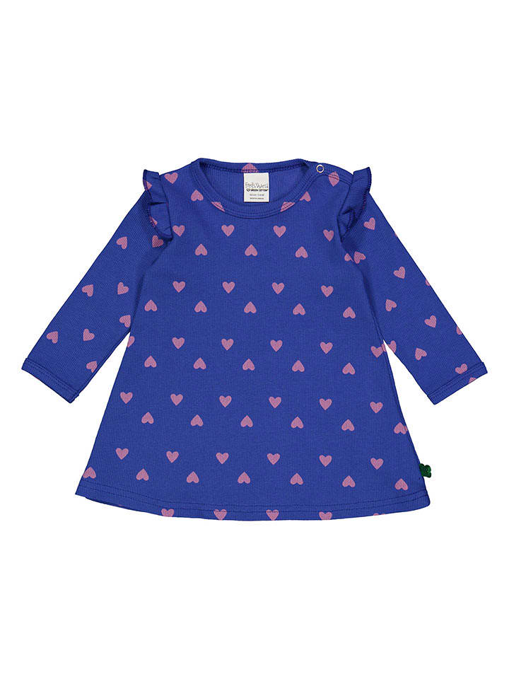 Fred´s World by GREEN COTTON Sukienka "Heart" w kolorze niebieskim rozmiar: 86