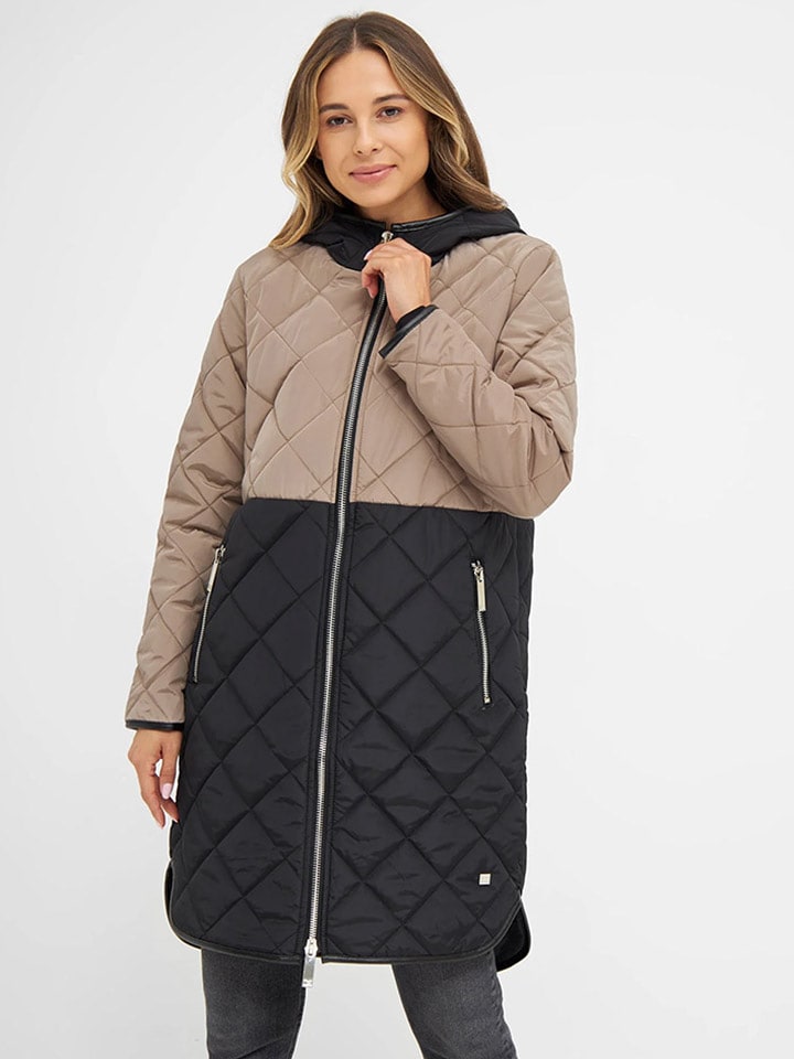 TicketWOMAN Płaszcz przejściowy w kolorze jasnobrązowo-czarnym rozmiar: 34