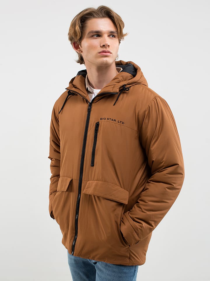 BIG STAR Kurtka przejściowa "Gurkan" w kolorze jasnobrązowym rozmiar: XXL