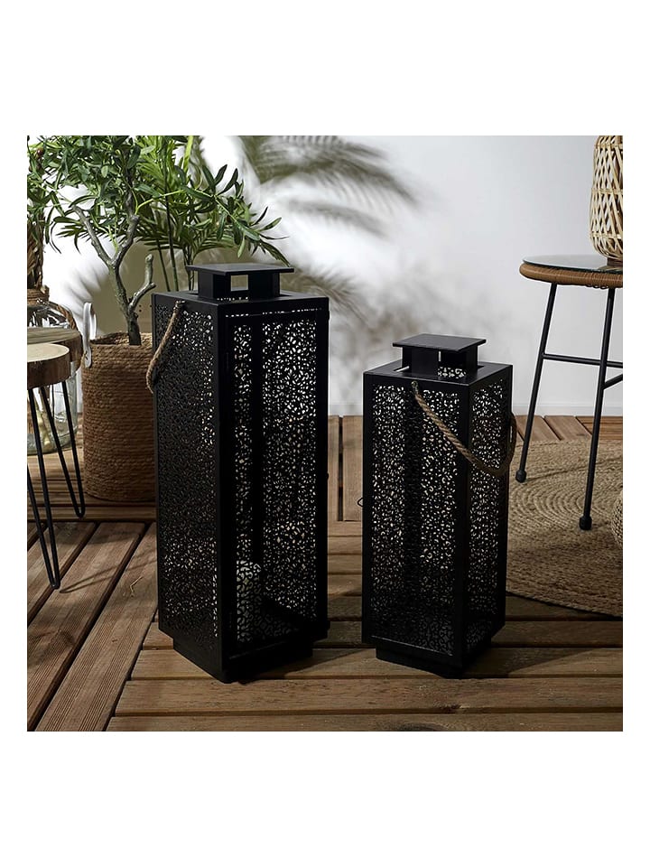 Garden Spirit Lampion w kolorze czarnym - wys. 59 cm rozmiar: onesize