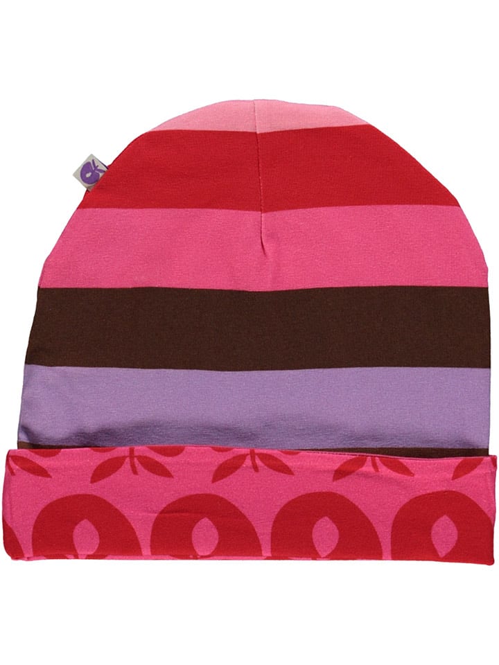Småfolk Dwustronna czapka w kolorze różowym rozmiar: 50-52 cm