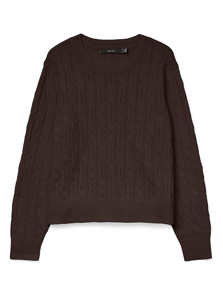 Vero Moda Sweter w kolorze ciemnobrązowym rozmiar: XL