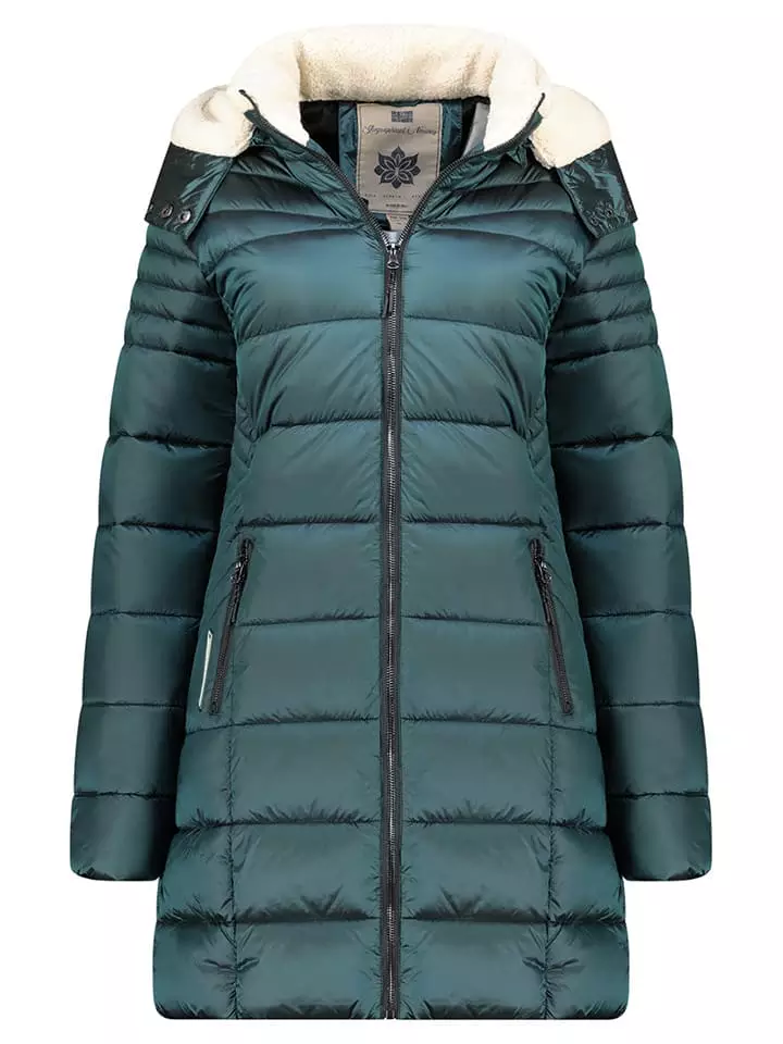 Geographical Norway Płaszcz pikowany "Carenne" w kolorze morskim rozmiar: L