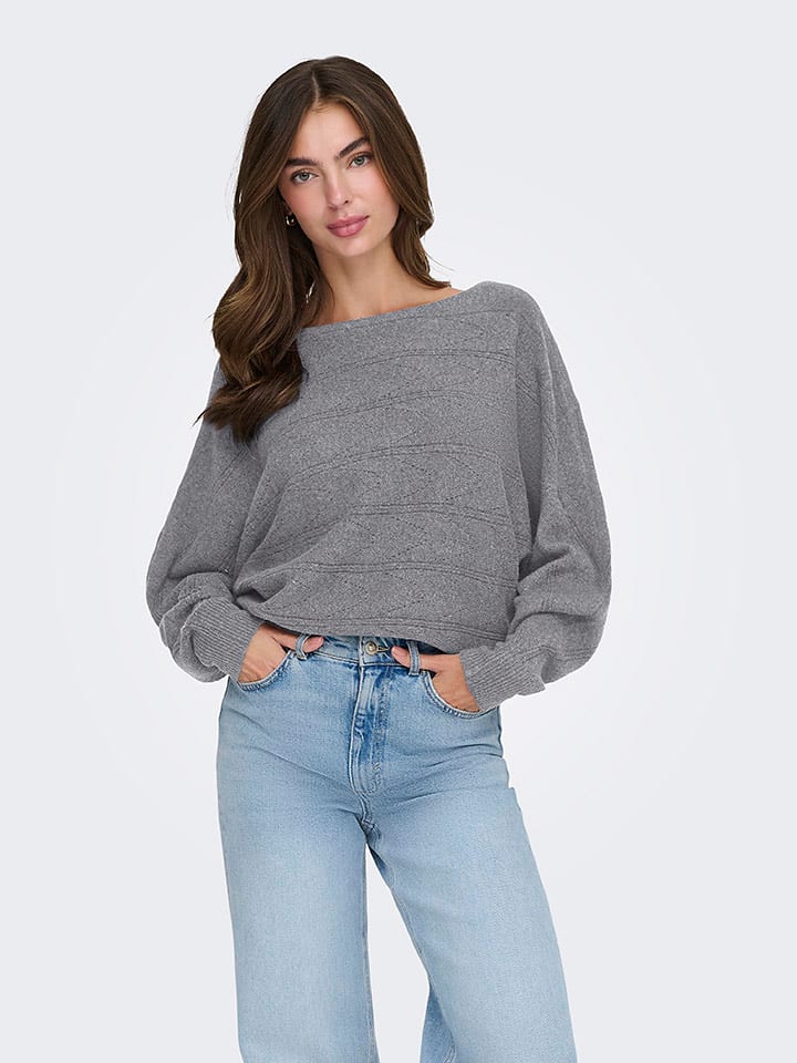 ONLY Sweter w kolorze szarym rozmiar: XS