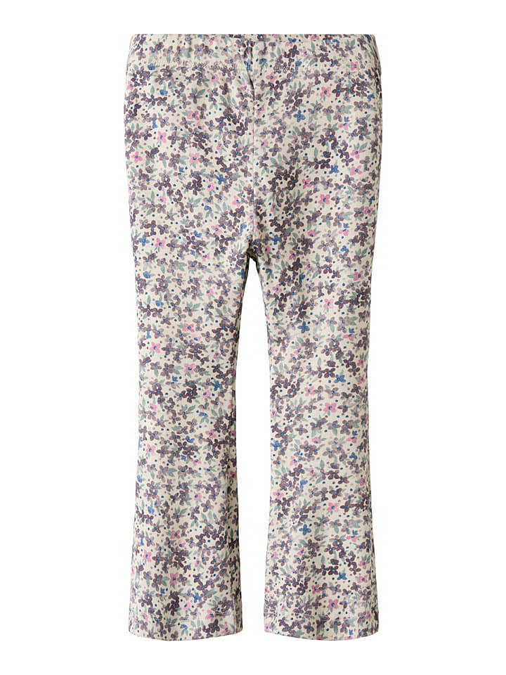 name it Spodnie "Pojatas" w kolorze kremowo-jasnoróżowo-błękitnym rozmiar: 104