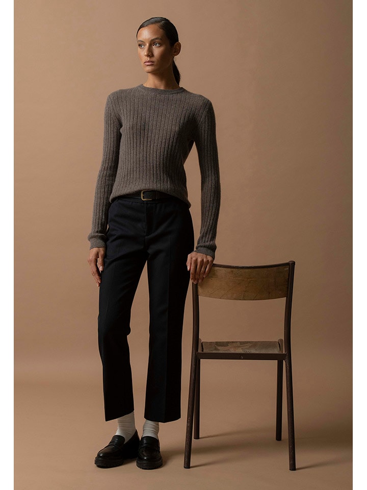 Perfect Cashmere Kaszmirowy sweter "Kylie" w kolorze szarobrązowym rozmiar: M