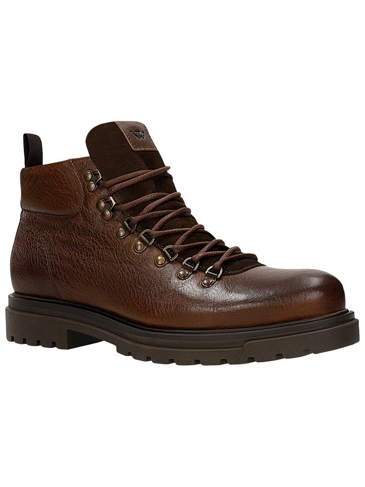 Wojas Skórzane botki w kolorze brązowym rozmiar: 44