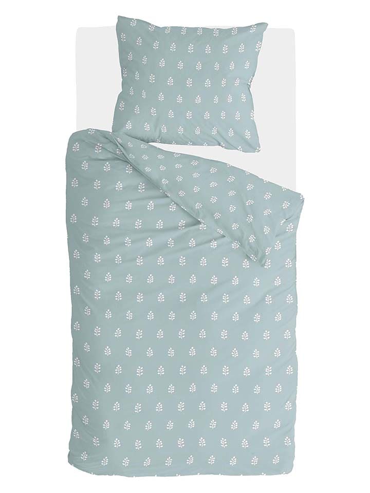 Walra Komplet pościeli renforcé "Lucky Leaves" w kolorze błękitnym rozmiar: 140x220 cm