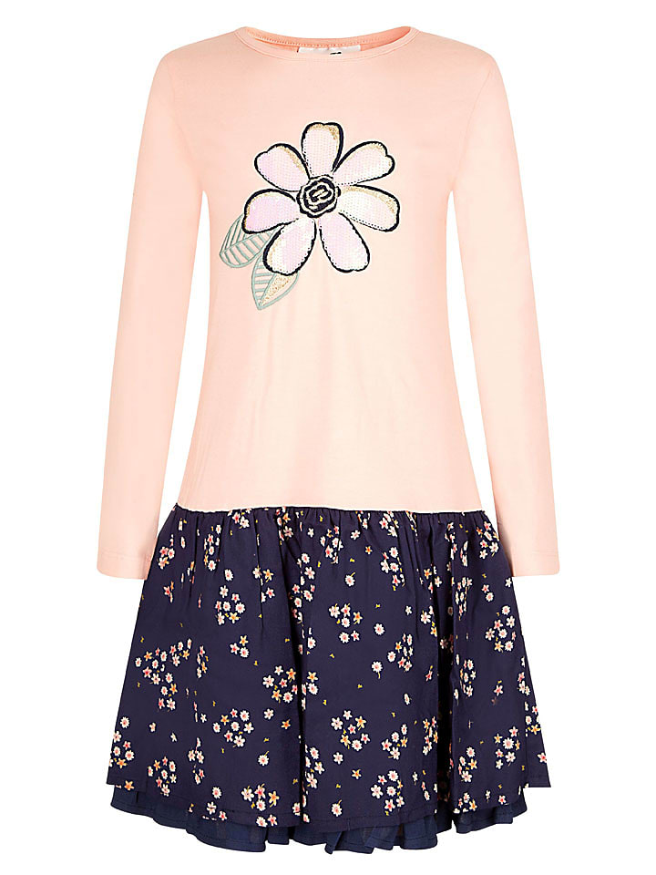 happy girls by Eisend Sukienka w kolorze łososiowo-granatowym rozmiar: 116