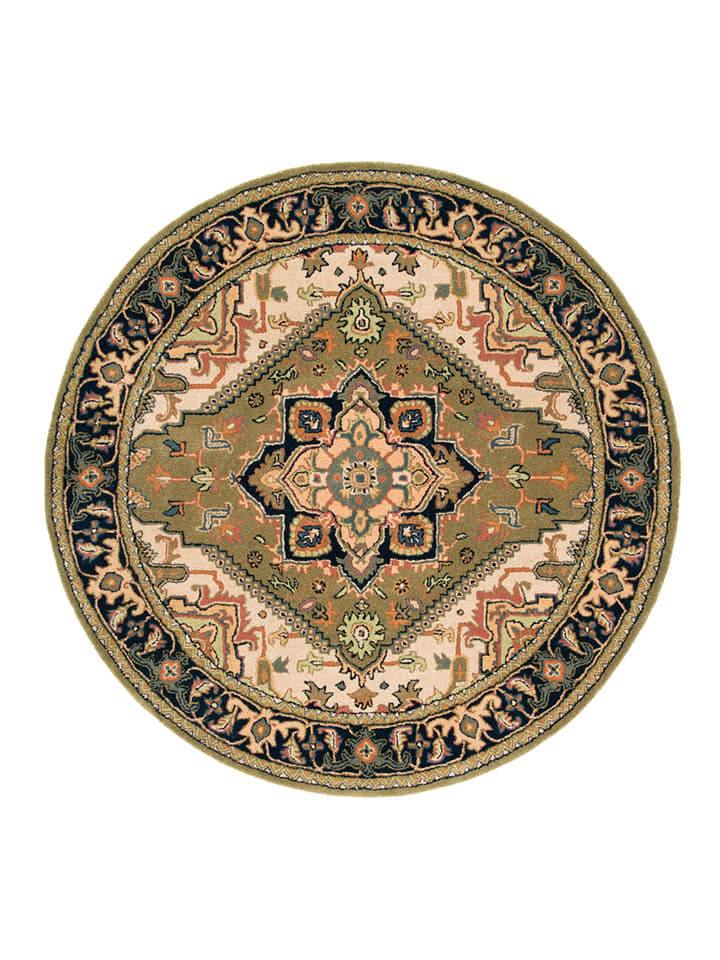 Safavieh Wełniany dywan "Heritage" w kolorze brązowo-jasnobrązowym rozmiar: 122x122 cm