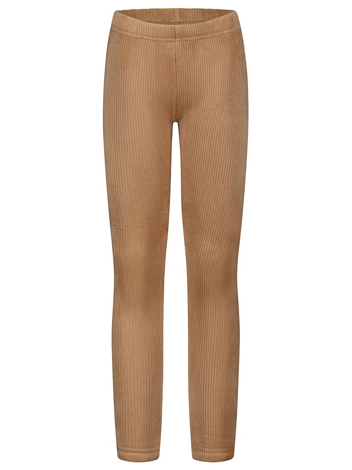 Topo Legginsy termiczne w kolorze jasnobrązowym rozmiar: 134