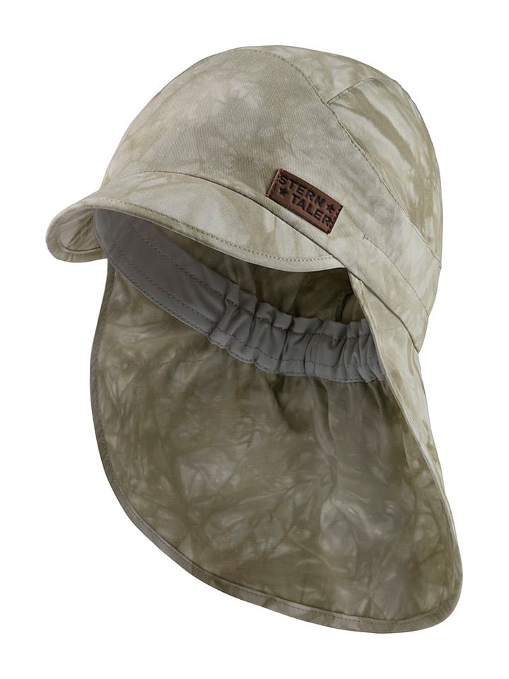 Sterntaler Czapka w kolorze khaki z osłoną karku rozmiar: 51 cm