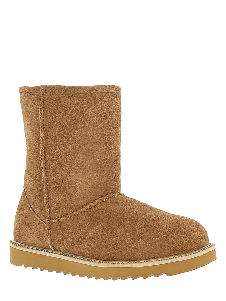 NICEBAY Skórzane botki zimowe "Stour Waterproof" w kolorze jasnobrązowym rozmiar: 36