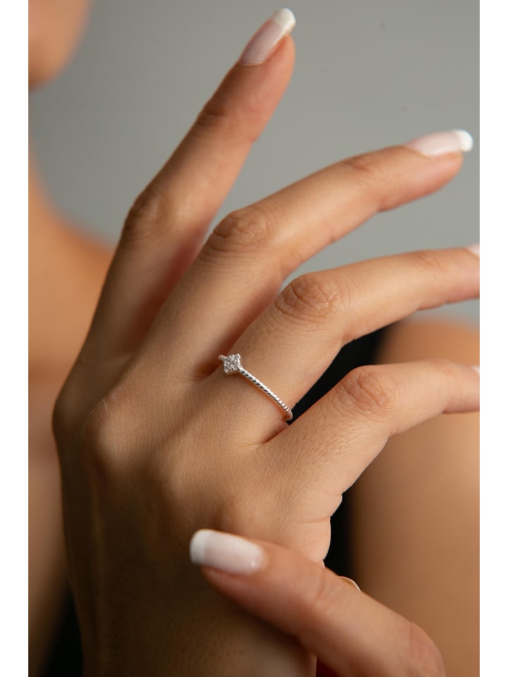 Lodie Silver Srebrny pierścionek z cyrkonią rozmiar: onesize