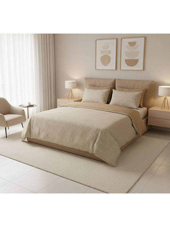 Mijolnir Komplet pościeli renforcé w kolorze beżowym rozmiar: 135x200 cm
