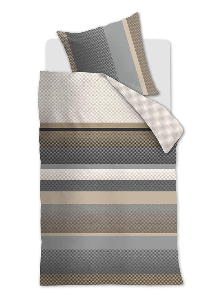 Beddinghouse Komplet pościeli satynowej "Rhys" w kolorze szarym rozmiar: 155x220 cm